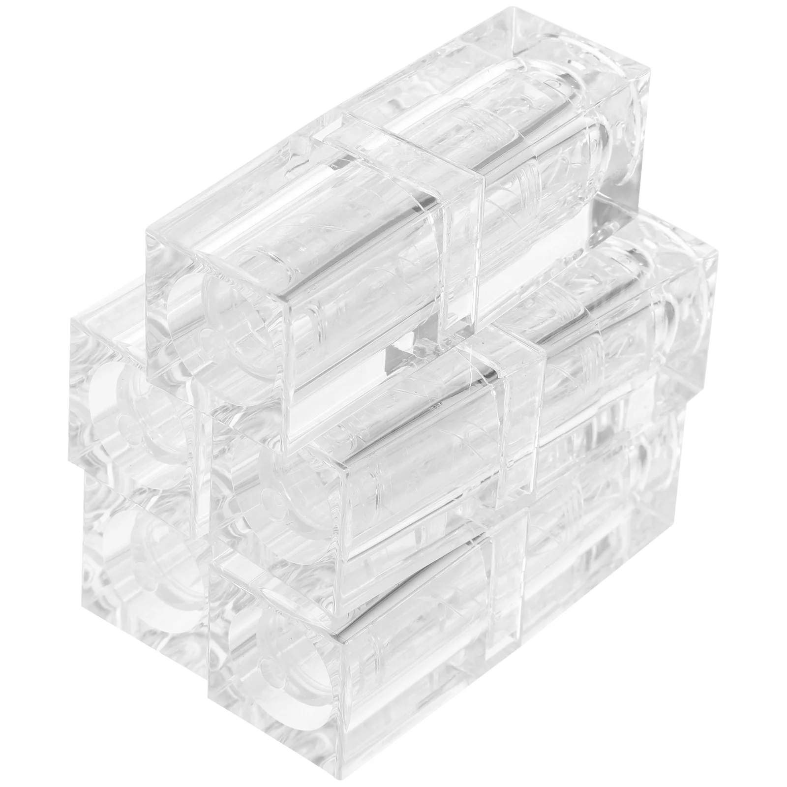 

5pcs Portable Lip Balm Tube Transparent Empty Container Lipstick Storage Tube for Women Female