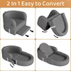 Toddler Travel Bed 2-in-1 Kids Sofa Chair with Removable Cover, Soft Foam Portable Foldable for Carrying Bag 5