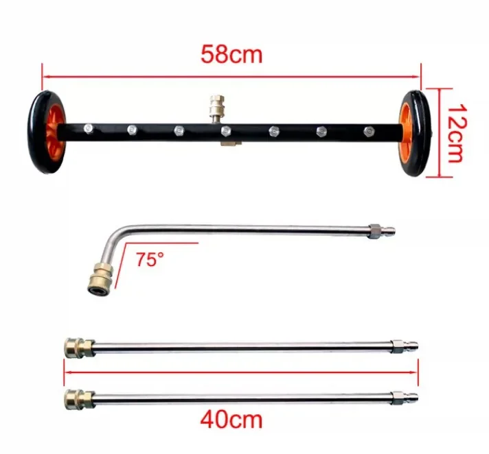 고압 청소 기계 물총 7 홀 노즐 도시 위생 세차 바닥 물 빗자루 4000psi