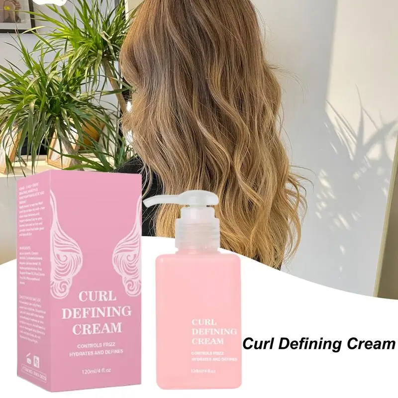 Defining Curl Cream Hair Curl Cream 120ml Moisturizing Detangler Hydrating Enhancing Safe Curly Hair