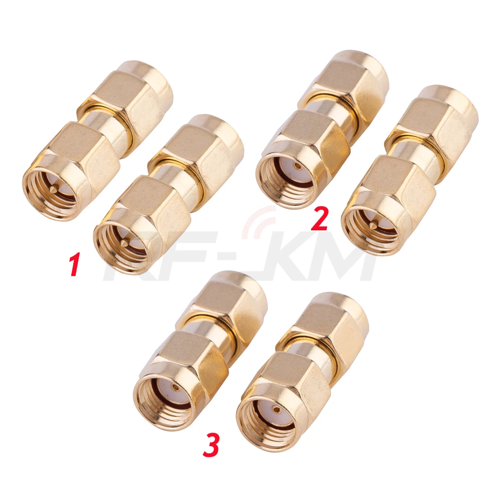 1 stücke Stecker Adapter RP SMA Stecker auf SMA Stecker RF Koaxial Konverter Gerade – Detail 1