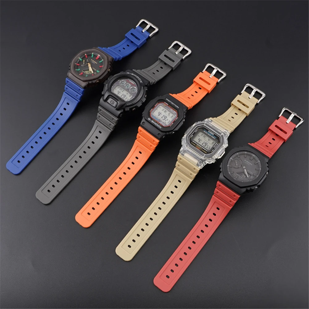 Мягкий резиновый ремешок для часов для Casio G-SHOCK DW5600 5000 5030 5700  GW-6900 GWM5610 | АлиЭкспресс