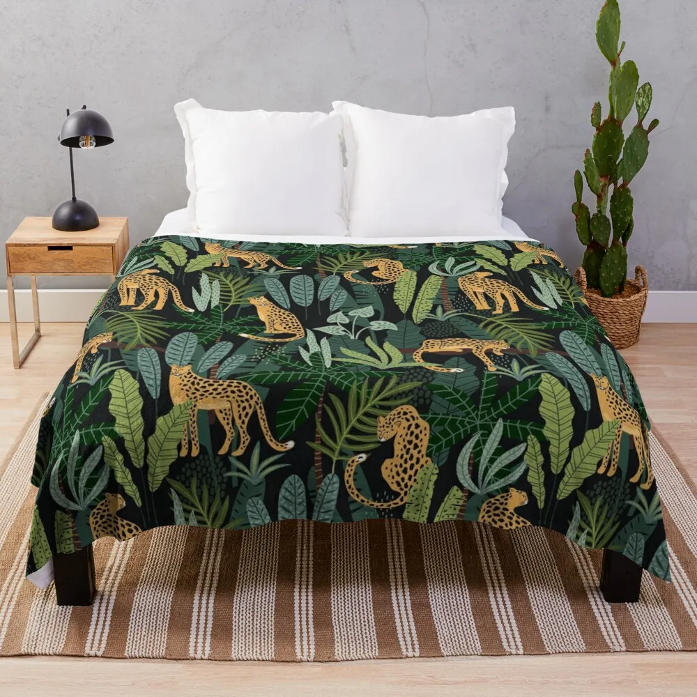 

Indian jungle pattern Throw Blanket Hair Blanket Fluffy Soft Blankets Weighted Blanket