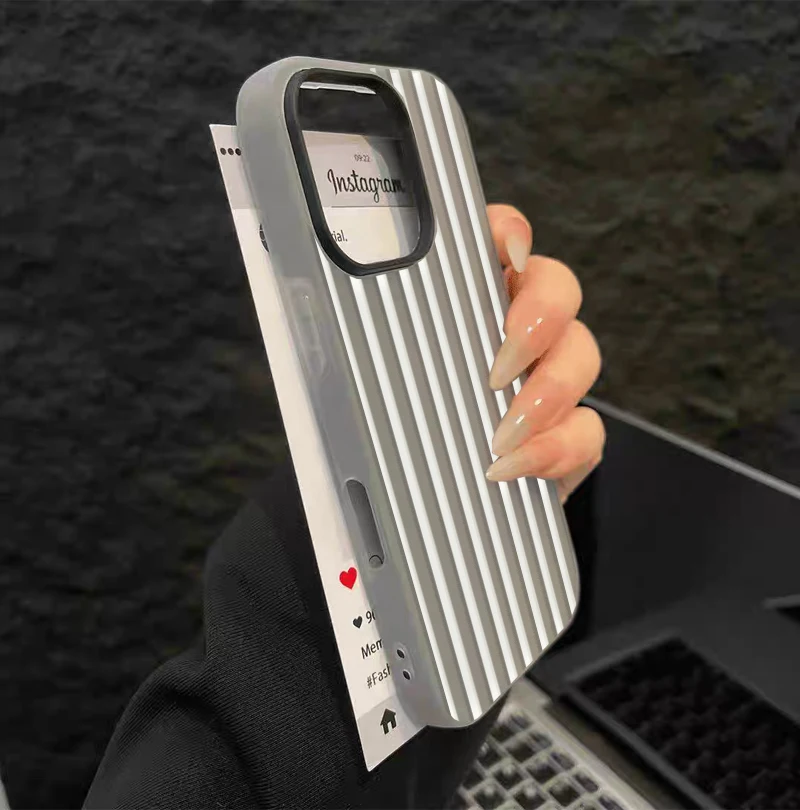 Matte Candy Color Case with Simple Stripes Design