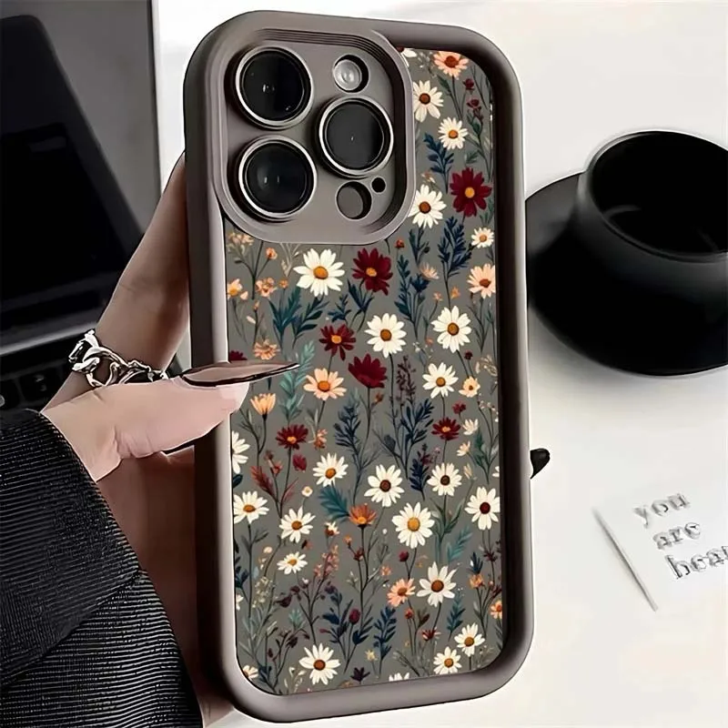 Daisy Flower Floral Phone Case - Stylish Protective INS Casing