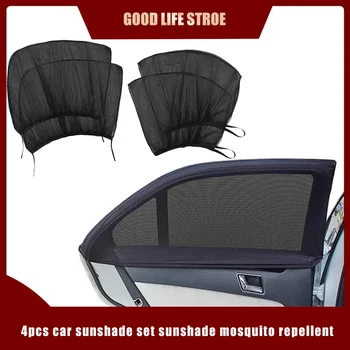 Moustiquaire complète pour fenêtre de voiture, pare-soleil anti-moustiques universel pour berlines et suv, écran de porte de voiture, 4 pièces 1