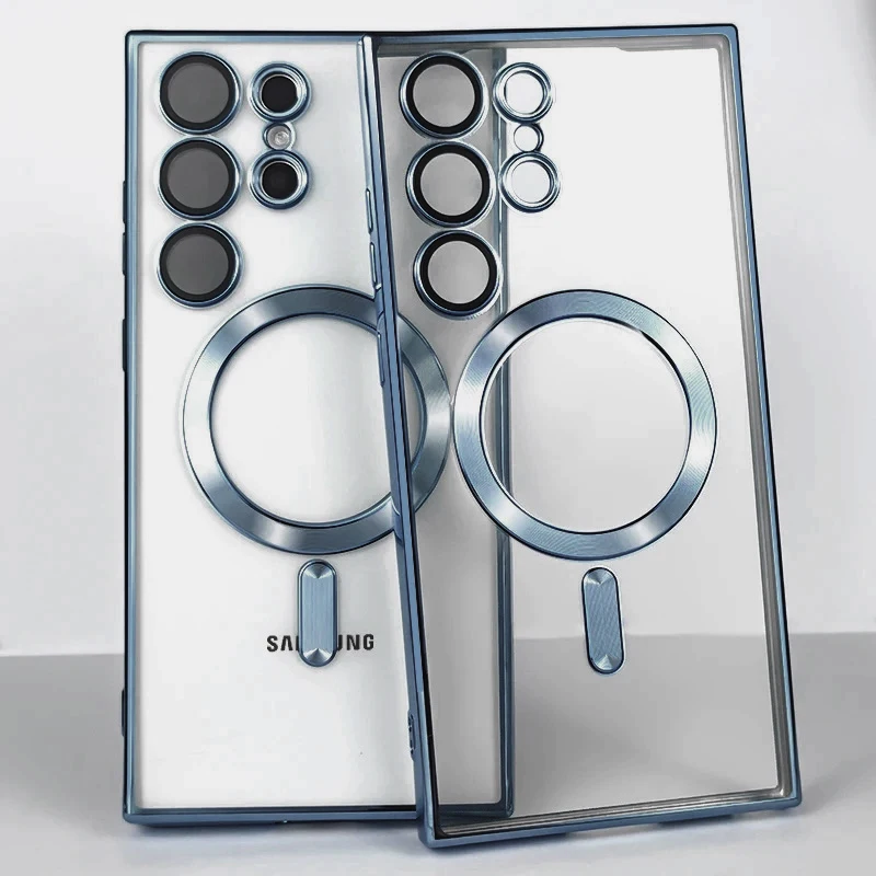 حافظة شحن لاسلكية مغناطيسية شفافة لـ MagSafe لهاتف...