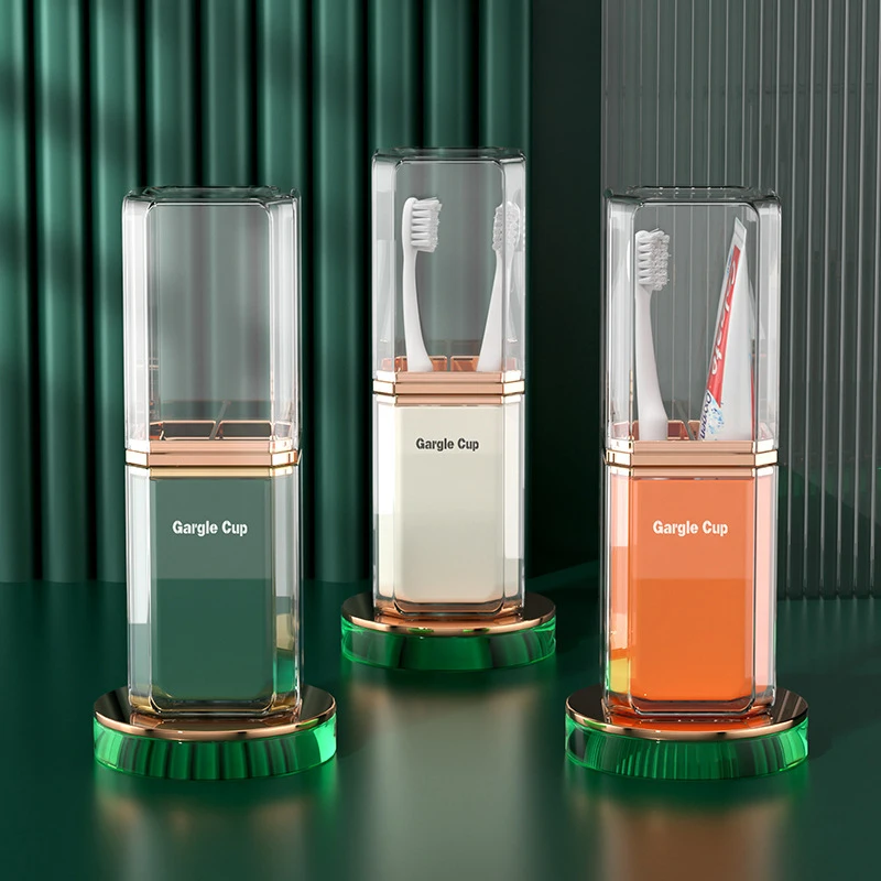 Luxury Travel Wash Cup Portable Toothpaste Toothbrush Storage Box Organizer Tooth Brush Holder Container Bathroom_voghion.com