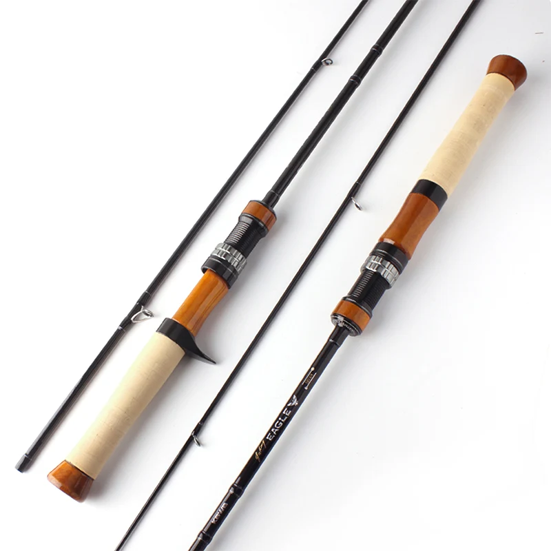 KAWA Fuji A Ring Fishing Rod Lightweight Softwood Handle Rosewood Wheelseats Portable Fishing Spinning And Casting Classical Rod