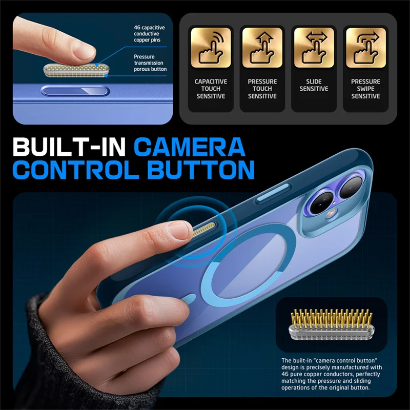 For iPhone 16 Case with Camera Control Capture Button SUPCASE UB Mag Slim Shockproof Protective Magnetic MagSafe Phone Case 4