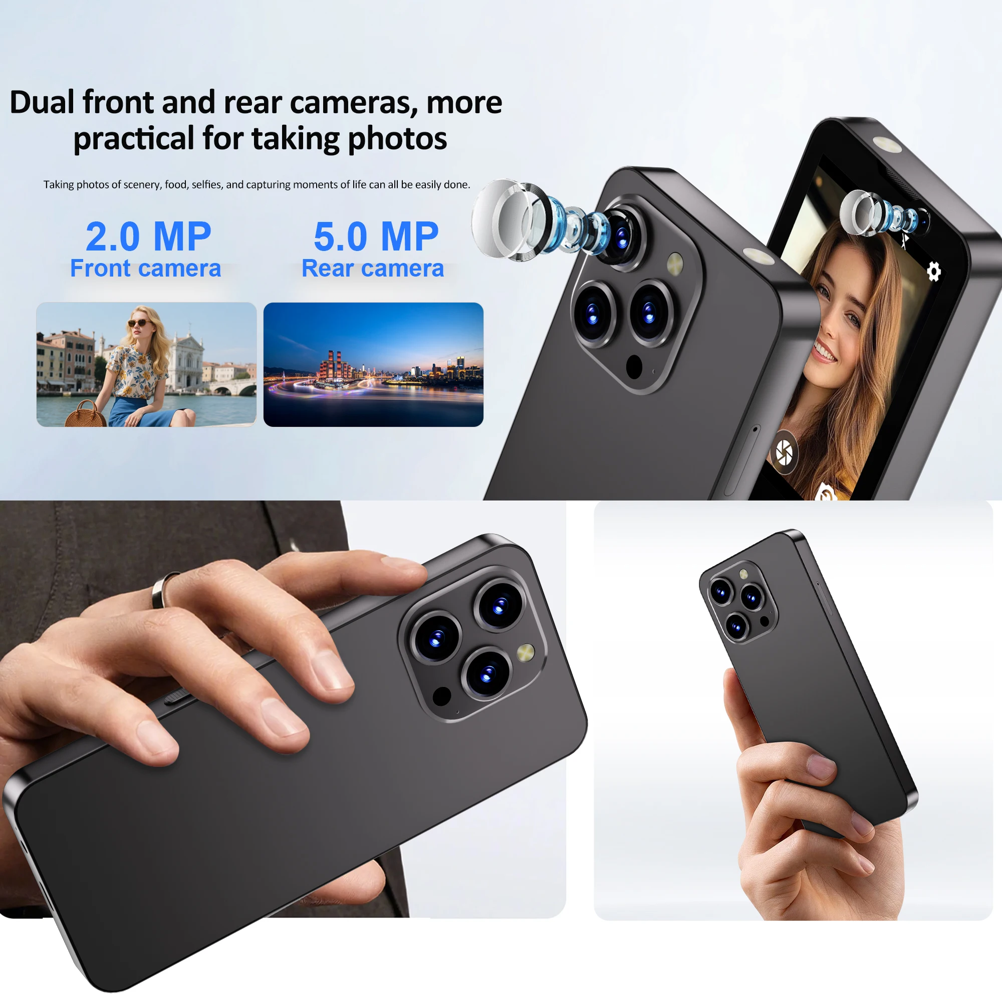 SERVO F26 PRO Android Touch Smartphone 4G LTE RAM 2GB ROM 16GB WhatsAPP Google Play WiFi Hotspot FM Dual SIM Button Smart Phones