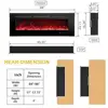 Fireplace Heater Wall Mount Remote Control 13 Flame Colors LED Display 750W/1500W Heat BTUs Safety Glass 400 sq.ft Warmth 2