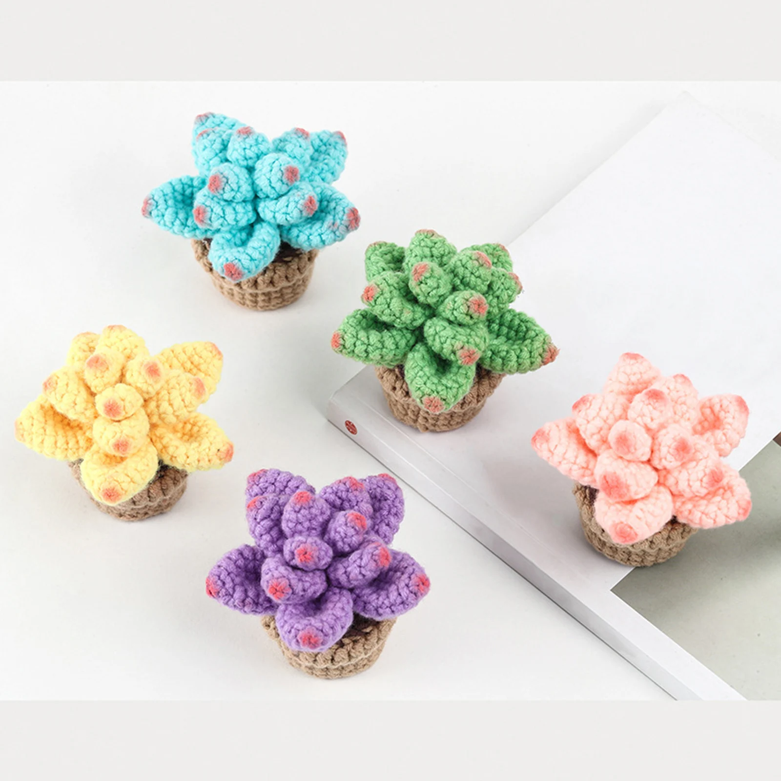 Beginners Woobles Crochet Kit Durable Beginner Crochet Set Knitting Kit  With Succulents And Ladybug DIY Craft Art For Home - AliExpress