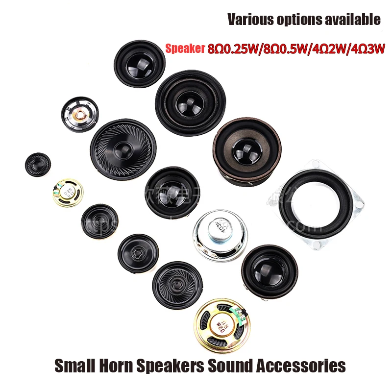 Piccoli Altoparlanti e Accessori Audio 4 Ohm 0.25W 0.5W 1W 2W 3W 28/30/40mm 5CM Adattatore per Altoparlante Varie Opzioni - immagine 3