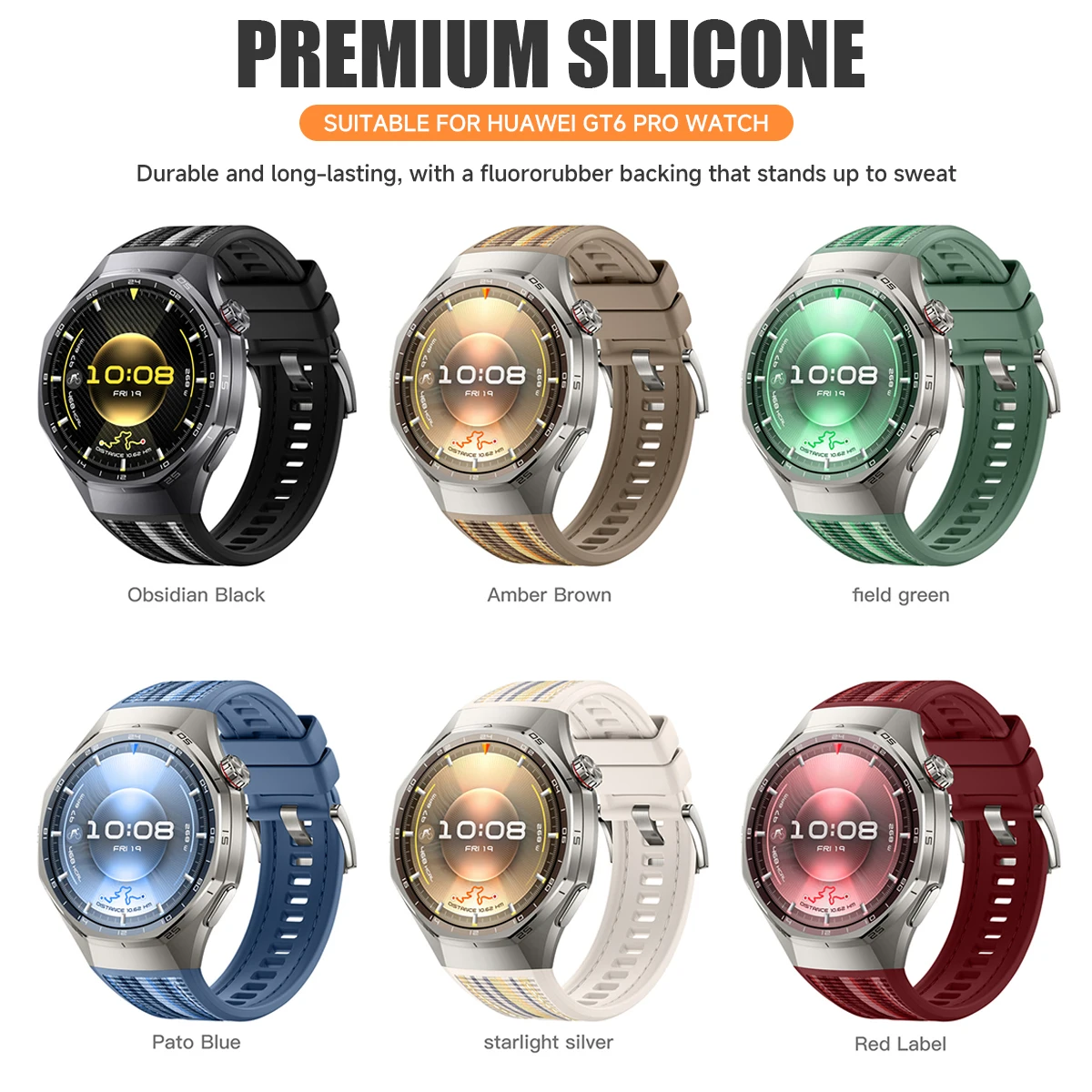 Enhanced Nylon-Silicone Sport Strap with Quick Button