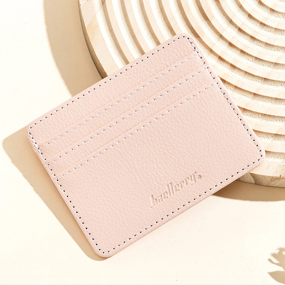 Fashionable Lychee-Pattern Card Holder, Lightweight and Portable Card Case, Multi-Card Slots for Organized Storage, Anti-Degaussing, Ultra-Thin Design That Doesn'T Bulge, New Year's Gift