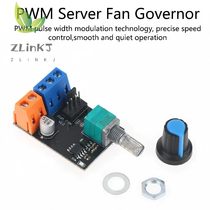 DC12V PWM 팬 속도 컨트롤러(스위치 포함) 3선 4선 모터용 오디오 냉각용 속도 조절기 모듈