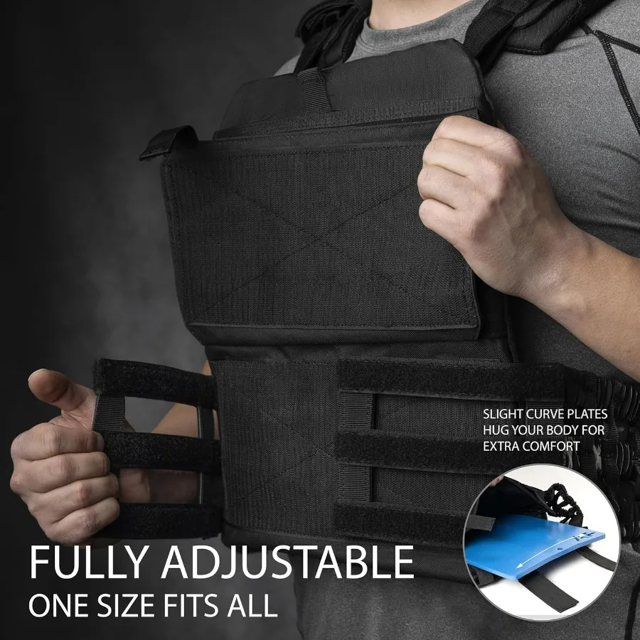 Tactical Weighted Vest - Adjustable Weight Vests - Versatile Wearable Vest for Fitness Workouts, Strength and Endurance Training