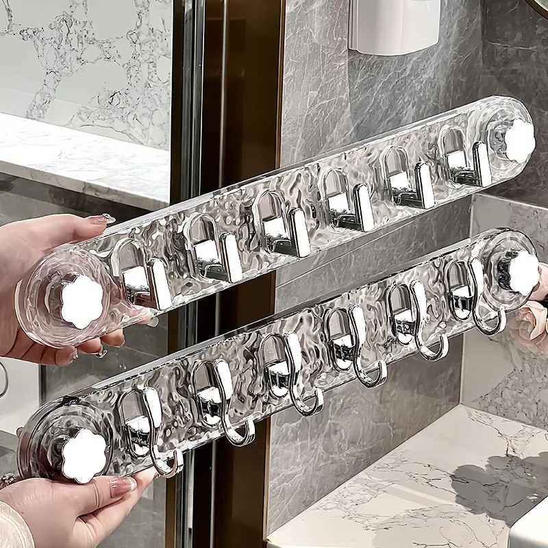 Suction Cup Hook Strong Bathroom Towel Rack No Punching Wall Hooks Hanging Coat Door Back Key Bag Holder Bathroom Accessories 2