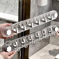 Suction Cup Hook Strong Bathroom Towel Rack No Punching Wall Hooks Hanging Coat Door Back Key Bag Holder Bathroom Accessories 2