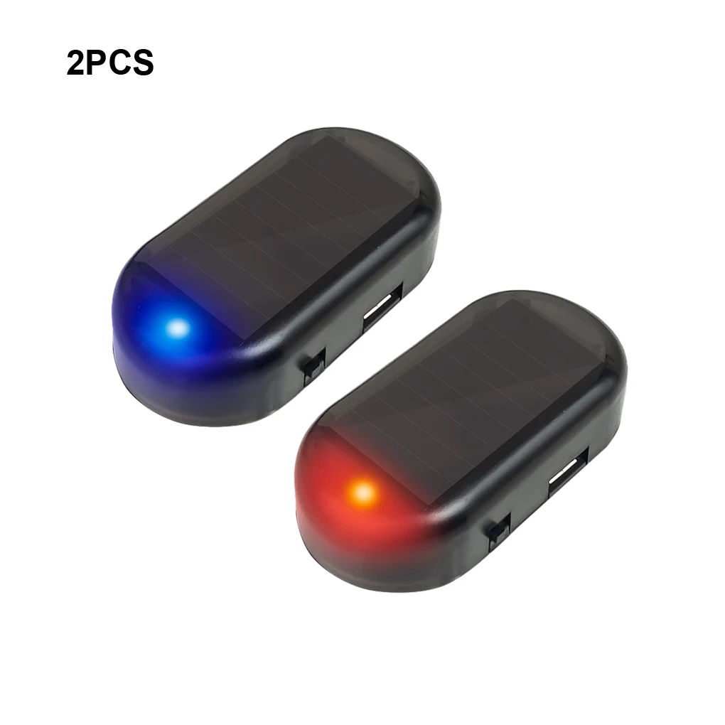 

2/3/5 2pieces Fake Alarm Lamp Wide Range Of Uses Solar Power Simulated Car Alarm Anti-theft Warning Lights