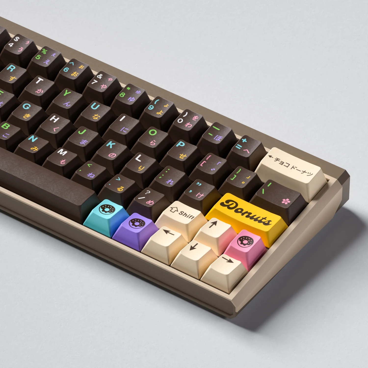 Pbt Keycaps para Teclado Mecânico Donut Pattern Food Dessert Cherry Custom Keycaps Teclados Acessórios - Imagem 4