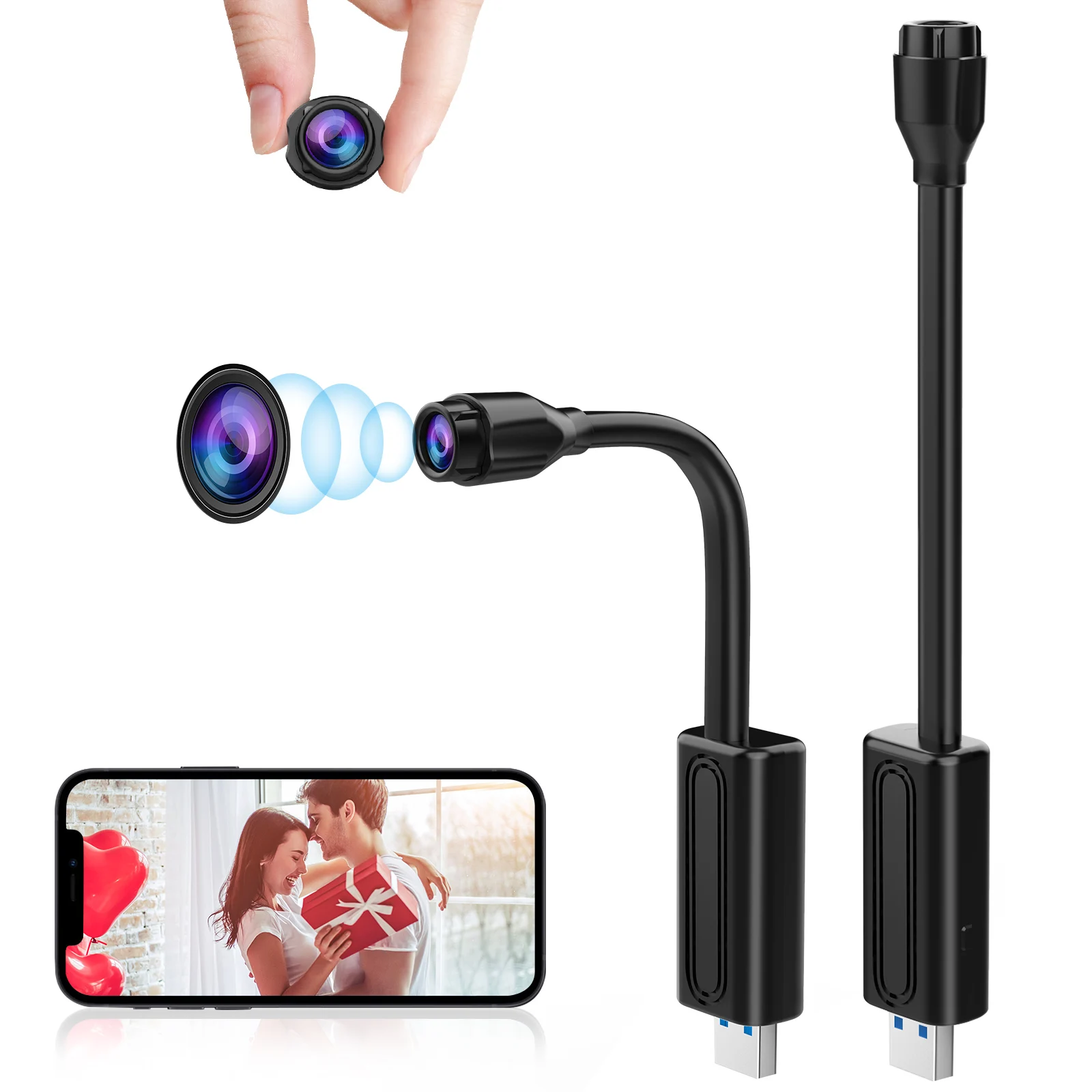 Mini USB WiFi Surveillance Camera Remote Monitoring 1080P Home Wireless IP Cameras Loop Recording Security Indoor Flexible Cam