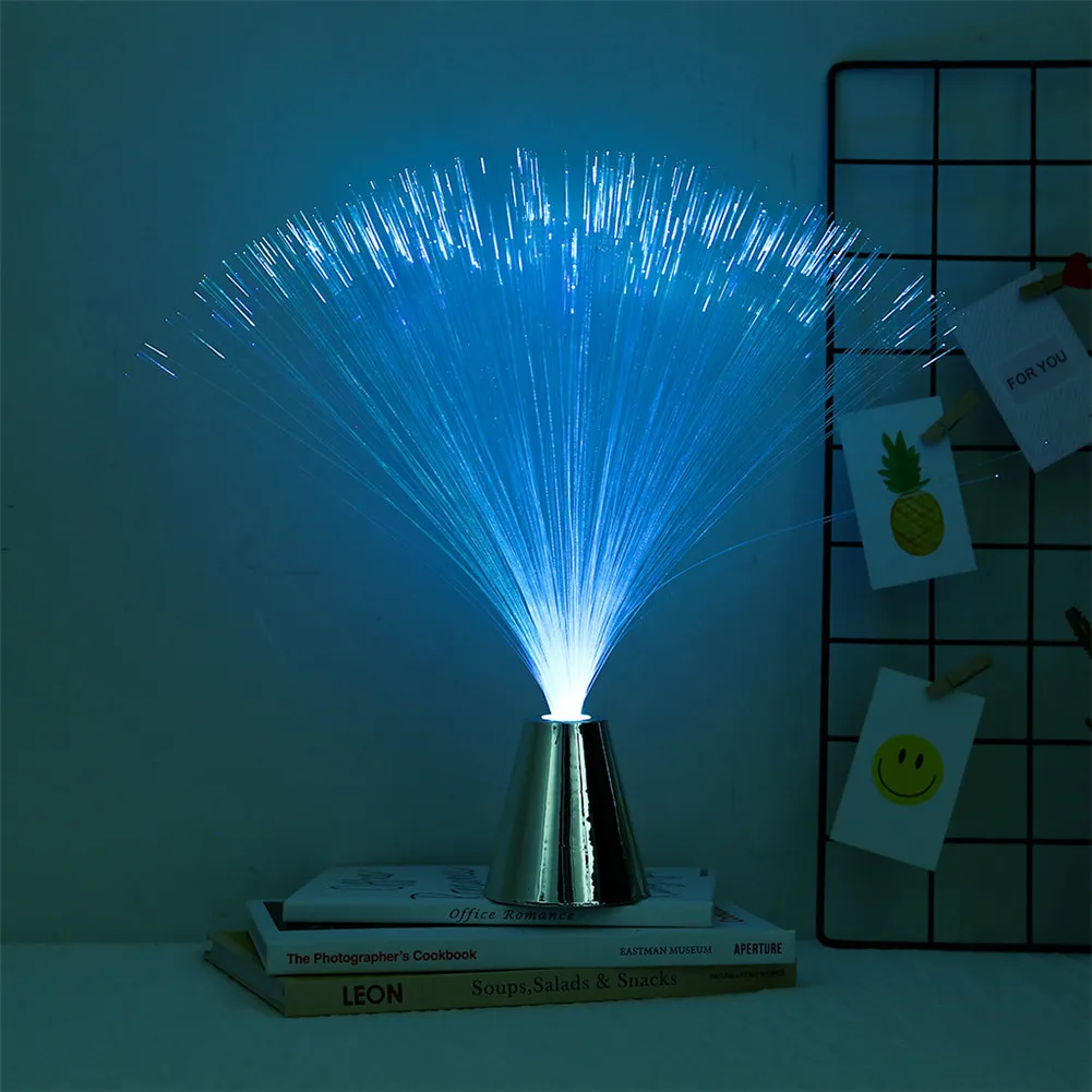 Sensory Colour Changing Fibre Optic Lamp Crystal Light Up Mood Lamp 