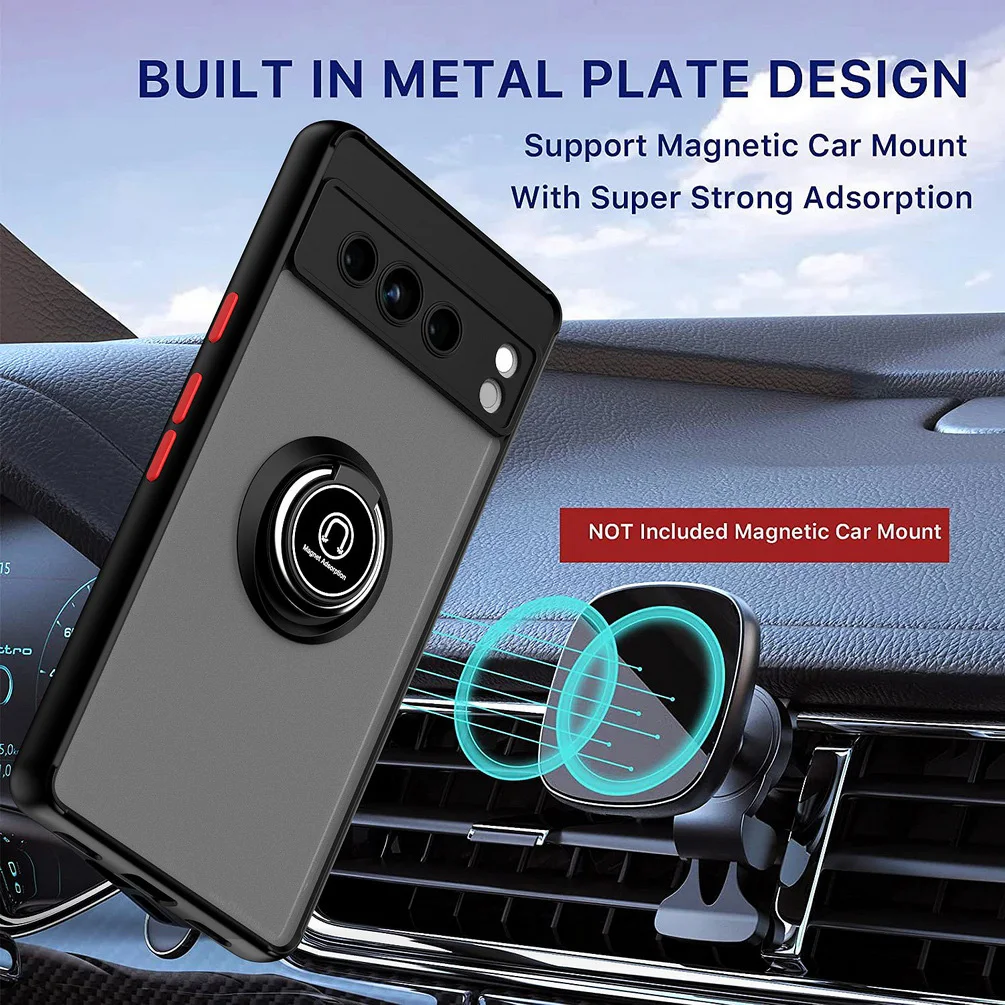 Rotatable bracket stand phone case for 8 7 Pro 7A Pixel7 Pixel 6 pro Finger Ring Holder Hard back cover_voghion.com