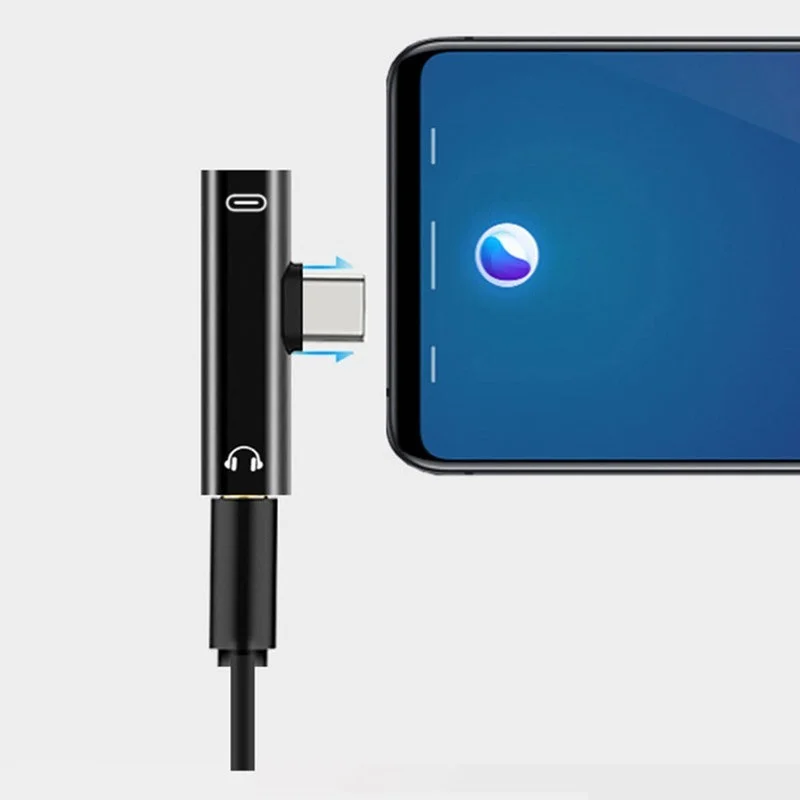 Type C To 3.5mm Adapter USB C To 3.5mm Headphone Jack 2 In1 Socket Audio Converter For Xiaomi Huawei Redmi
