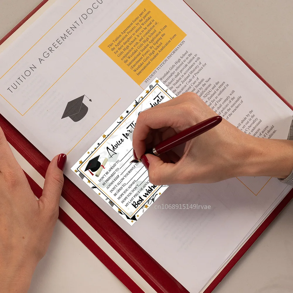 16/8pcs Graduation Advice wish Cards 2025 Graduation Party Decorations for the Graduate College High School Favors Table Games