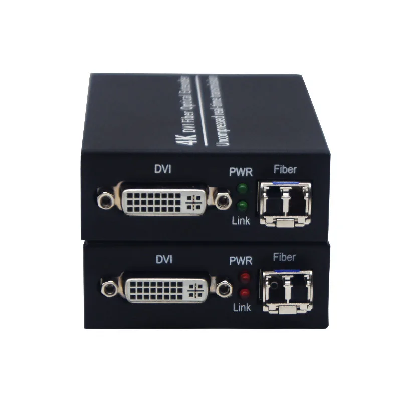 

4K 30hz DVI to Fiber Optic Converter 10km DVI Transmitter Receiver Transceiver Single Mode Single Fibre LC DVI Extender