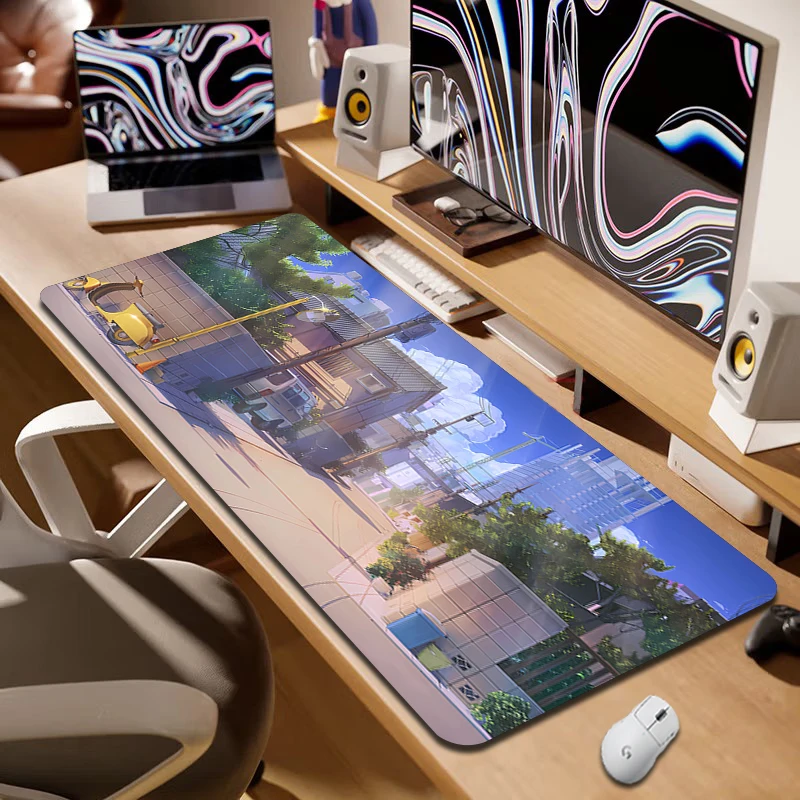 

Large Summer Street Mouse Mat 40x90cm Gaming Mousepad Gamer Mouse Pad 55x100cm Waterproof Desk Mat Cute Soft Pad For Table Pads