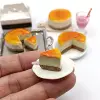 NEW 1PCS 1/6 Scale Dollhouse Miniature Cheese Cake Pretend Food Mini Cake for Blyth OB11 BJD Dolls Toys Accessories 1