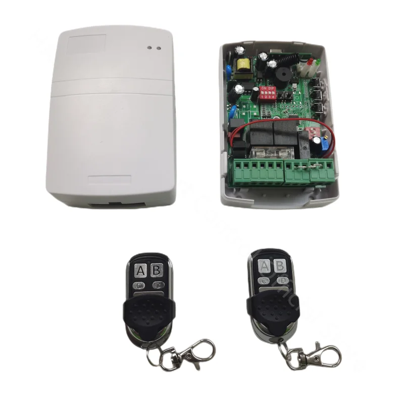 모터 차고 문 롤러 셔터 자동 게이트 용 110V 220V 제어 보드 원격 송신기가있는 433mhz 제어판