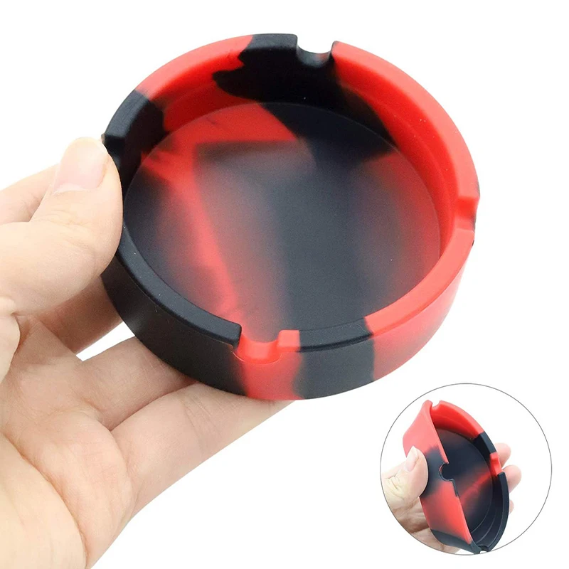 Silicone Ashtray Premium Rubber High Temperature Heat Resistant Anti-fall Design Ashtray Cigarette smoking accessories