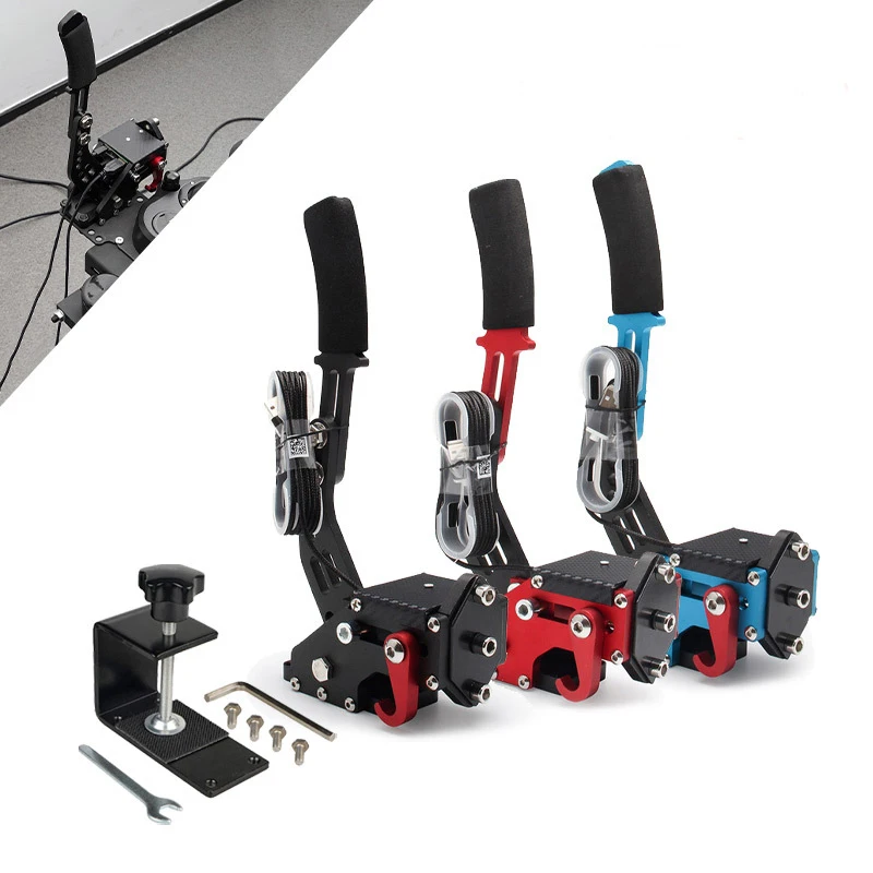 USB Handbrake Sim for Racing Games, Red, Blue, Black, 14 Bit, G25, 27, 29, T300, T500 Fanatec Osw Dirt Rally