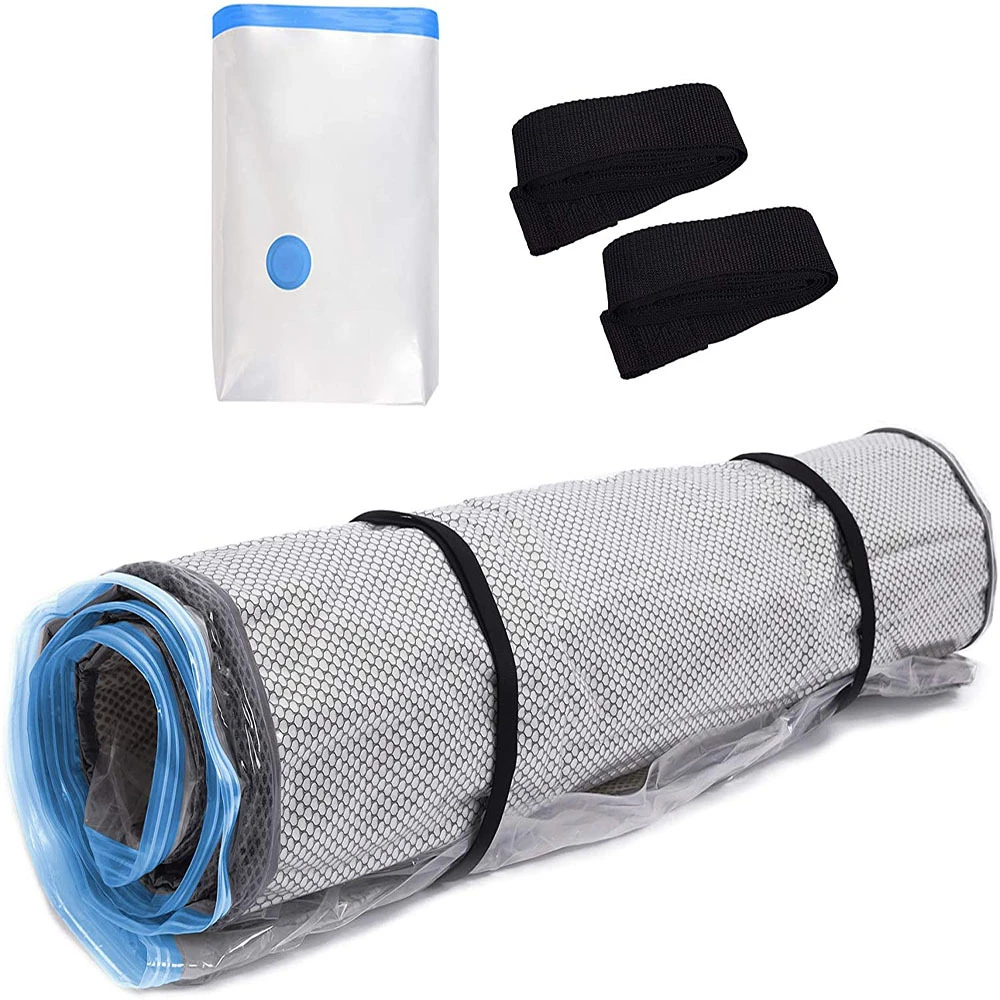 Queen Foam Mattress Vacuum Bag With Blue Zipper, Mattress Storage Bag Compression Storage Bags