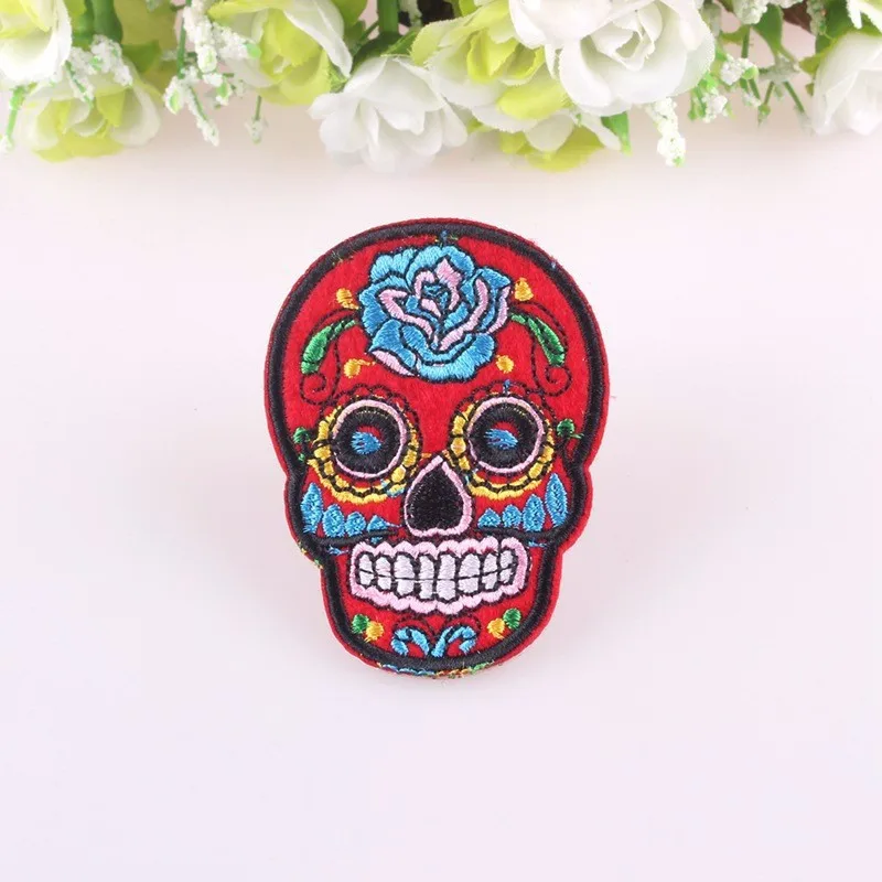 Description Picture 5 of itemSkeleton Embroidered Patches For Clothing Stickers Punk Skull Patch Iron On Patches On Clothes Fusible Patch DIY Sewing Badges