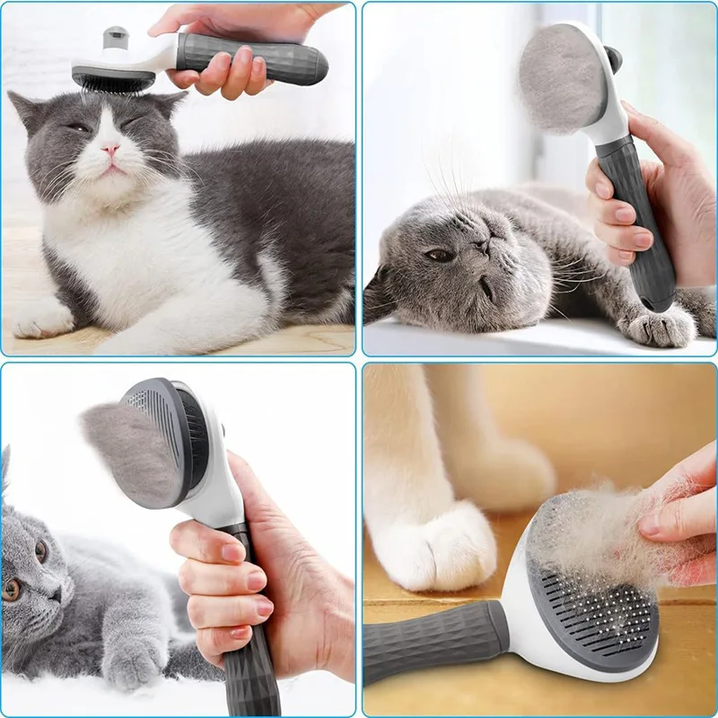 Pet Hair Remover & Self-Cleaning Grooming Brush