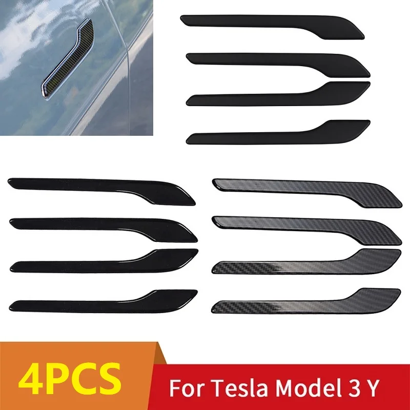 

Наклейка на дверную ручку Tesla Model 3 Y 2017- 21 2022, 4 шт.