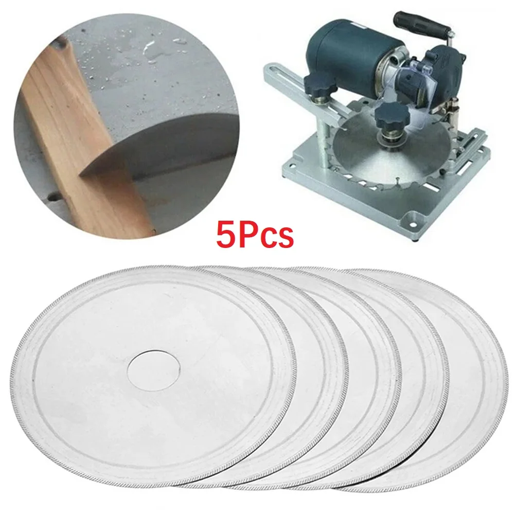 5-Pack 6-Inch Super Thin Diamond Lapidary Saw Blades – 0.4mm Rim, 1/2-Inch Arbor For Precision Cutting Of Gemstones, Glass, & Tile