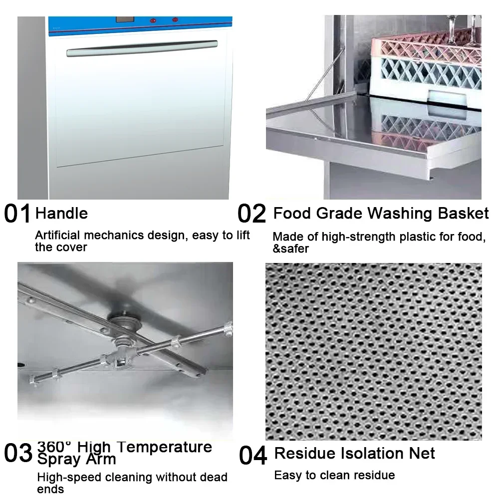 Restaurant Dish Washing Machine Lave Vaisselle Lavastoviglie Kitchen Smart Automatic Commercial Countertop Dishwashers Machine 3