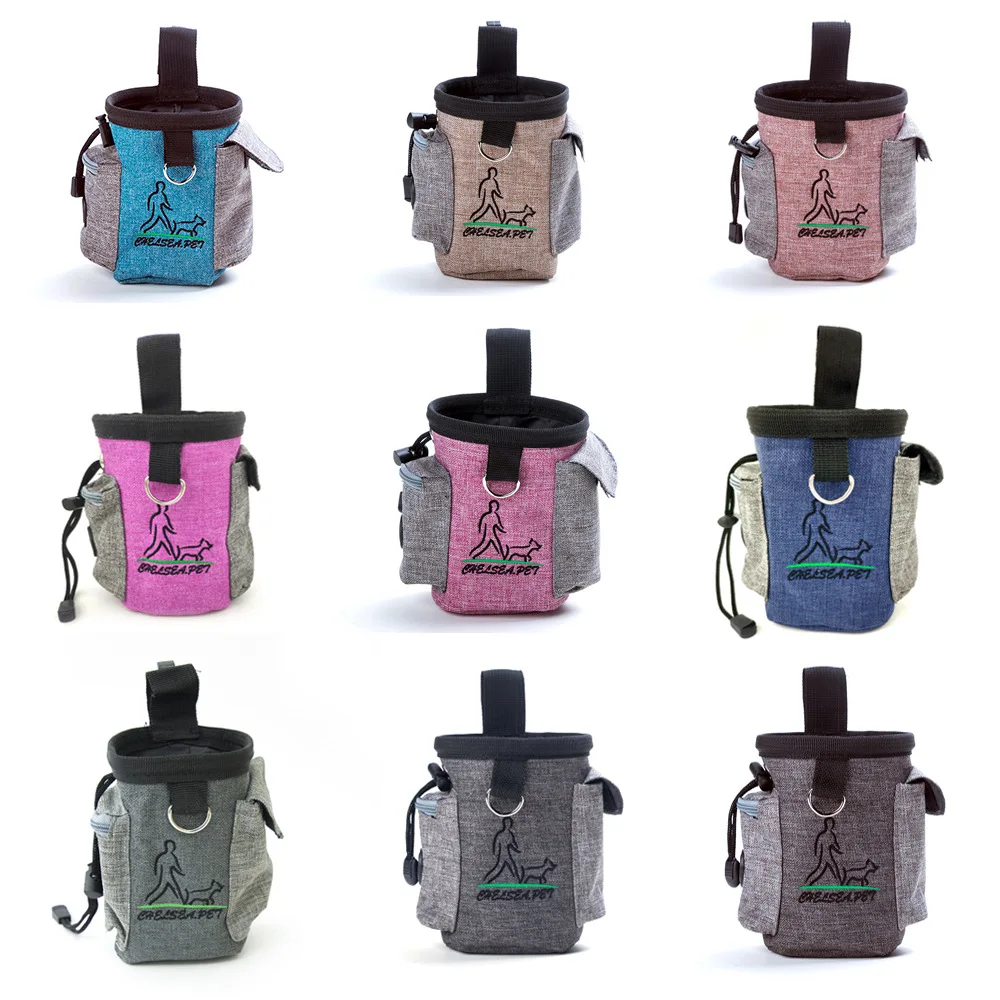 

Outdoor Dog Trainings Bag Durable Poly 8 Colors Treat Bag Dog Walking Snack Pouch Detachable Puppy TrainSnack Reward Waist Bag