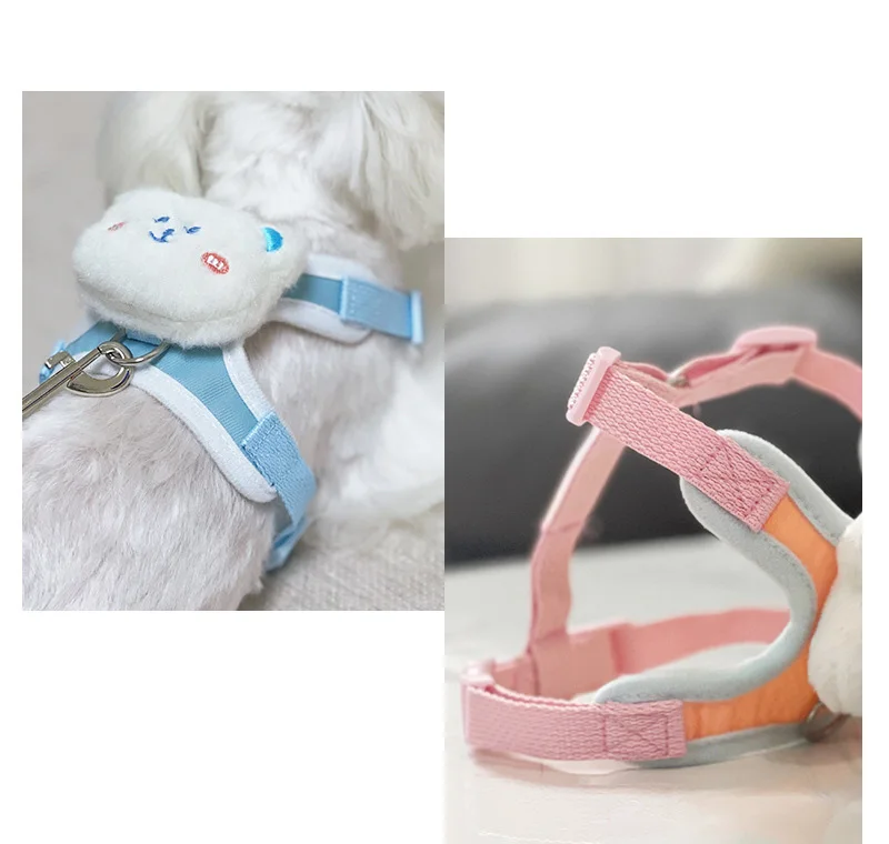 Cute Bear Dog & Cat Leash Set Nylon - PeticaDeals