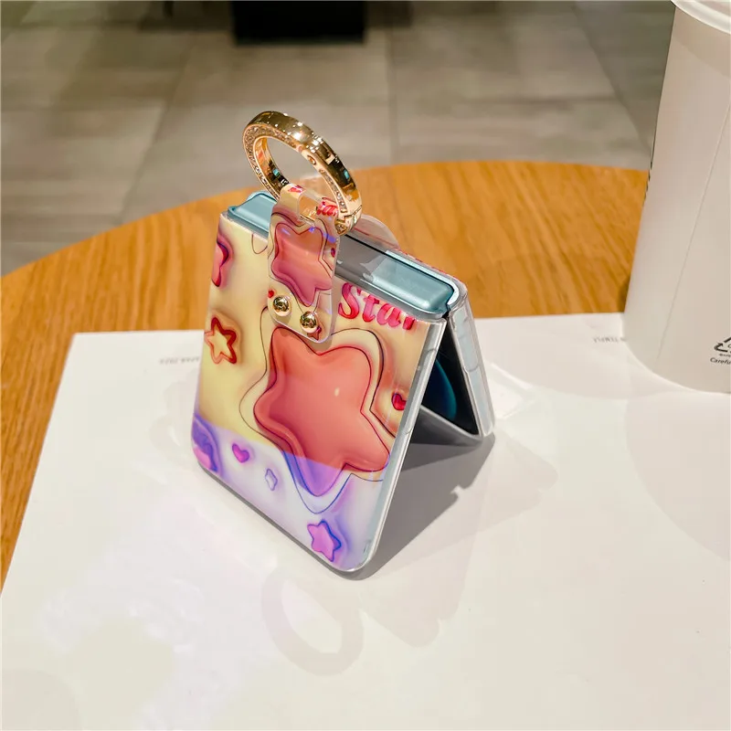 Ring Blu-ray Phone Case For Motorola MOTO Razr 40 Ultra PC Star Protective Cover