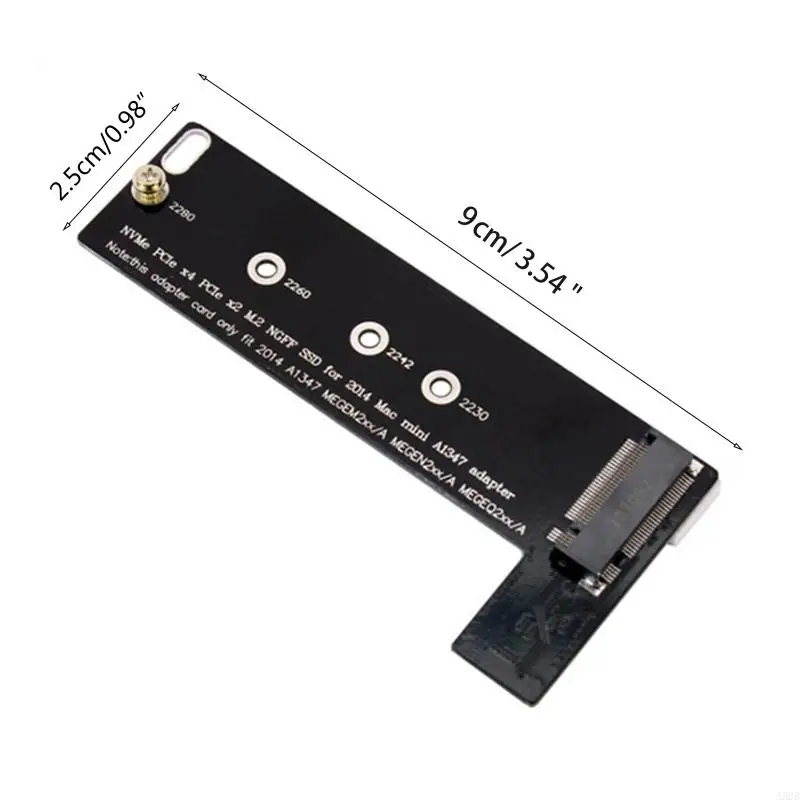 A52B for M.2 NVMe NGFF SSD AHCI Riser Card Adapter for M Key to Mac Mini 2014