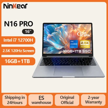 Ninkear Laptop 16 inch 2.5K 120Hz Intel i7-12700H/AMD Ryzen 5 WiFi 6 16GB RAM 1TB SSD Laptop Windows 11 Notebook Office Computer