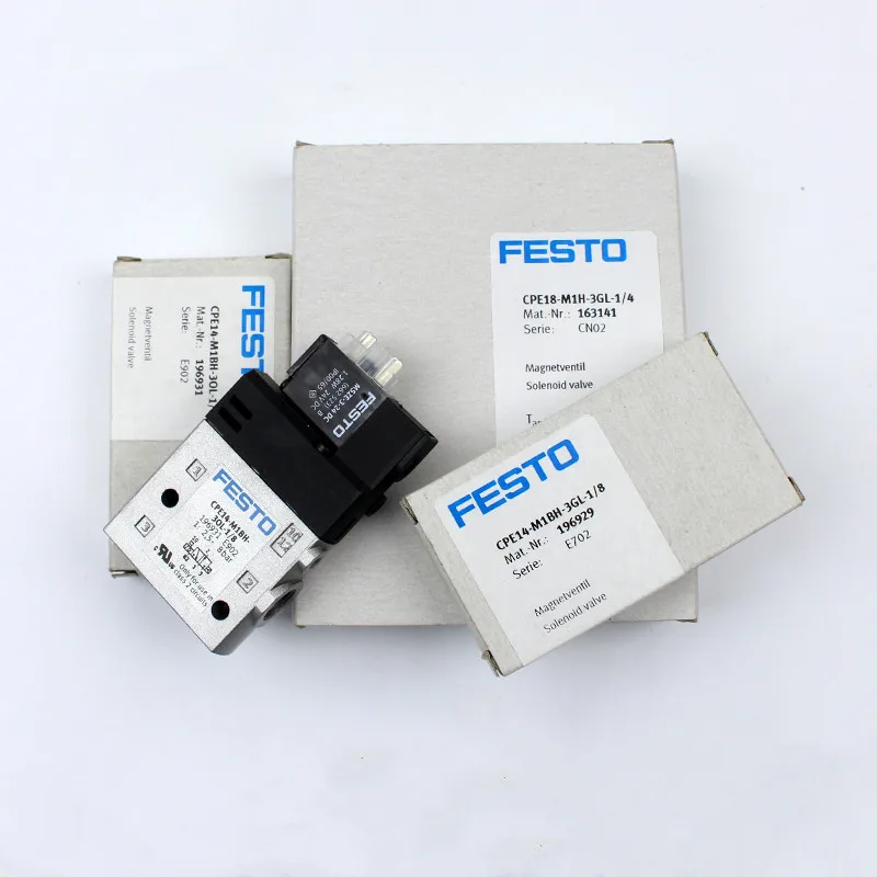 

FESTO Magnetventil CPE18-M1H-5J-1/4 163143 CPE10-M1BH-3GL-QS-6 196847 CPE10-M1BH-5/3GS-QS6-B 533154 CPE10-M1BH-5L-M7 196927