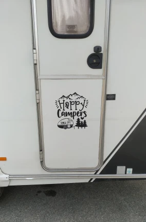 Car Stickers Creative Happy Camping Life Vinyl Decals Self Adhesive Emblem For Car Window